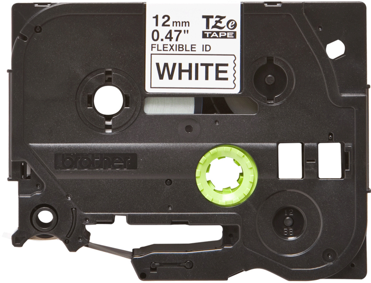 TZEFX231 Black On White Flexi Label Tape