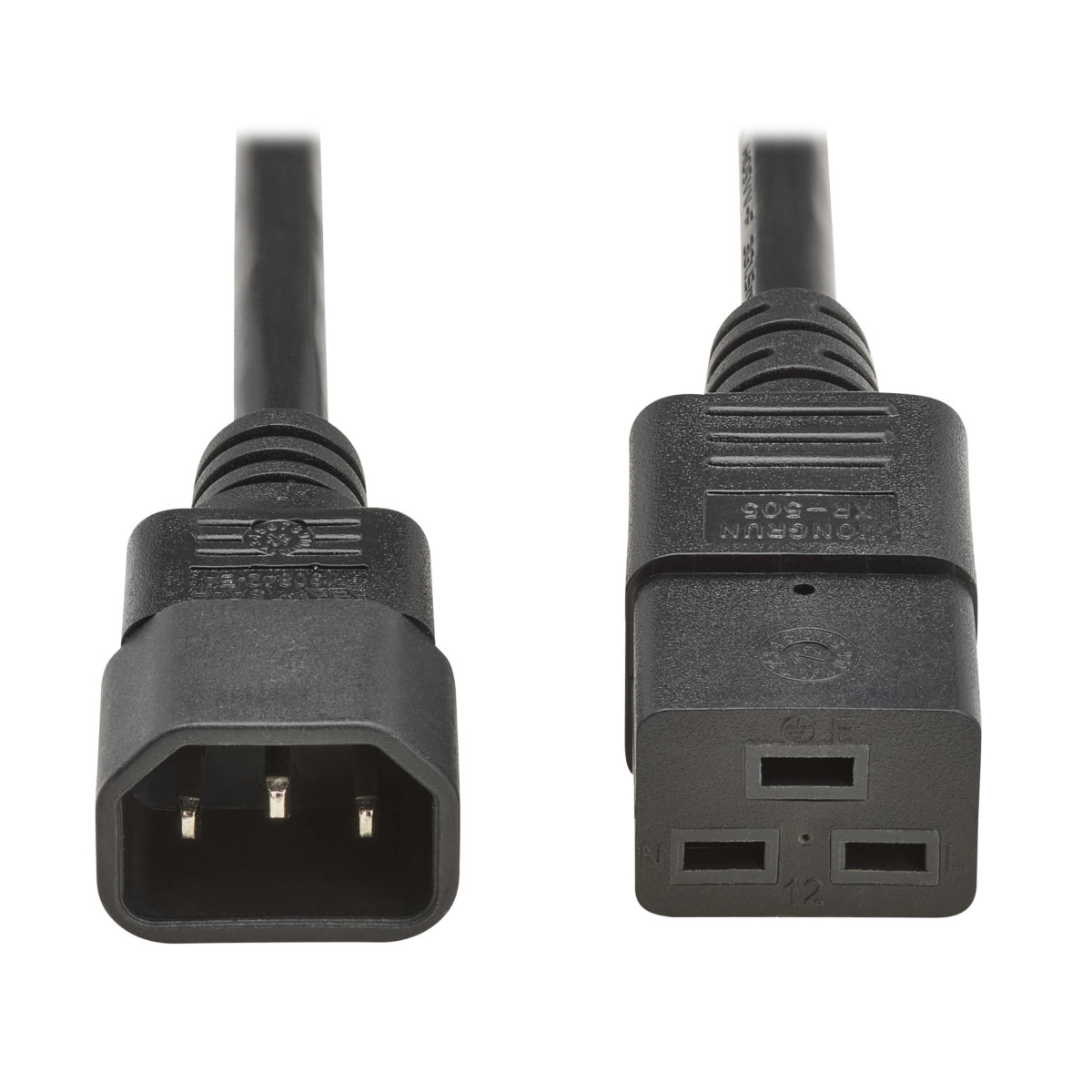 Power Cable C14 To C19 H05VV-F 10A 2M