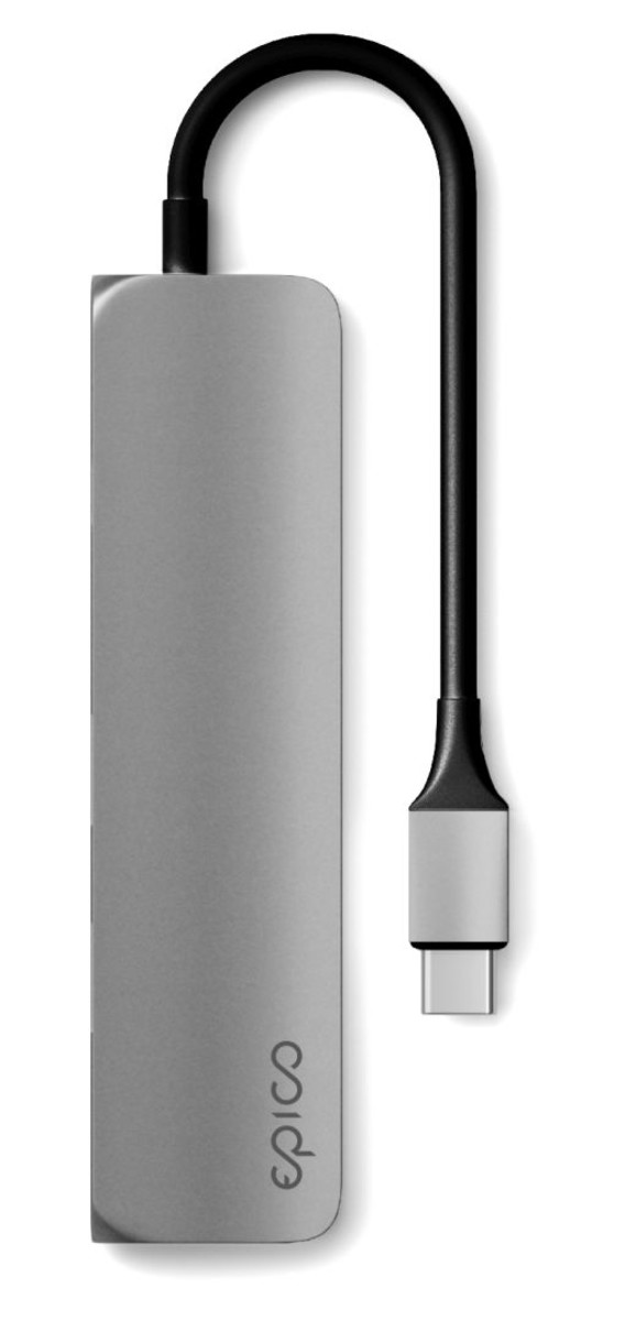 USB-C 6in1 Hub 4k HDMI - Grey/Black