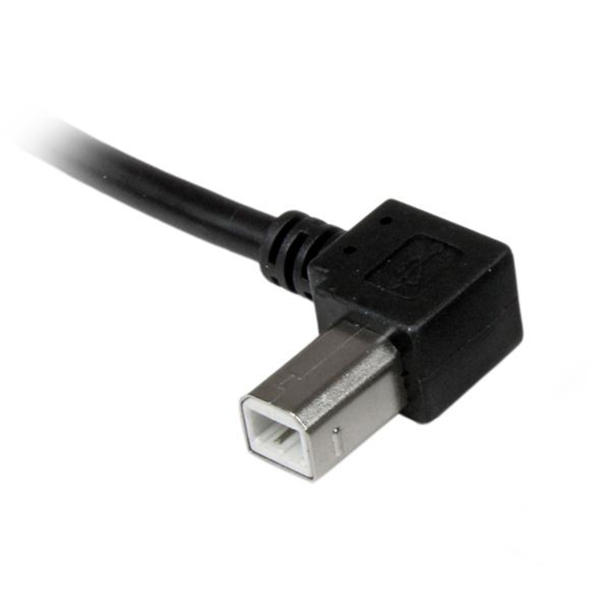 1m USB 2.0 A to Left Angle B Cable - M/M