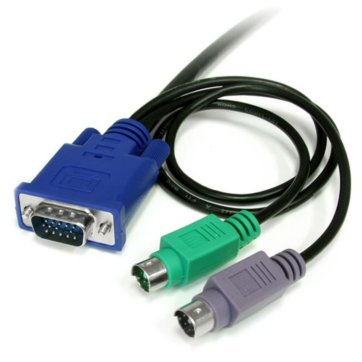 6 ft 3-in-1 Ultra Thin PS/2 KVM Cable