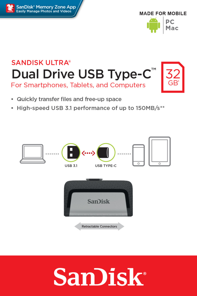 Ultra Dual Flash Drive USB Type-CTM 32GB
