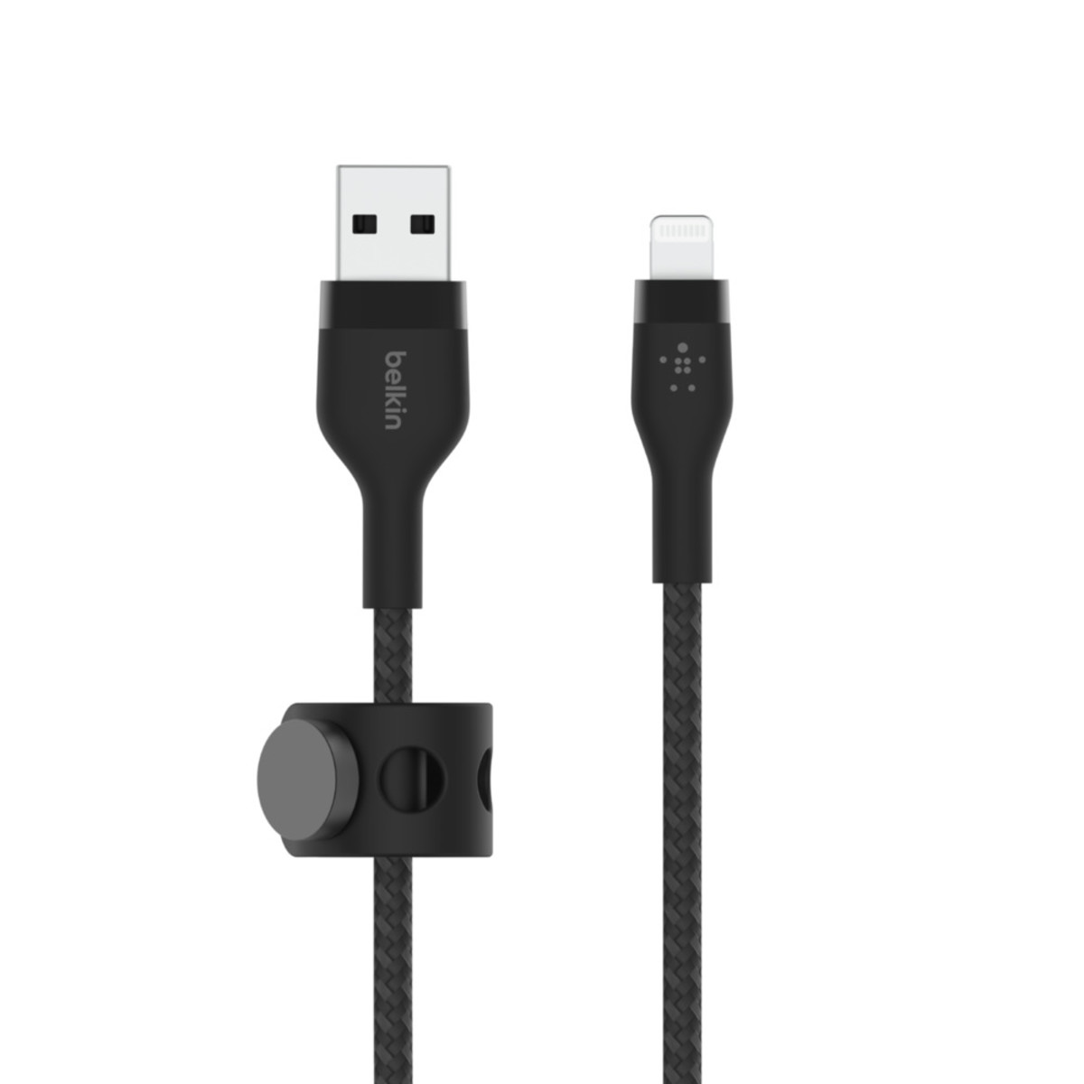 USB-A To LTG_Braided Silicon 2M BLK