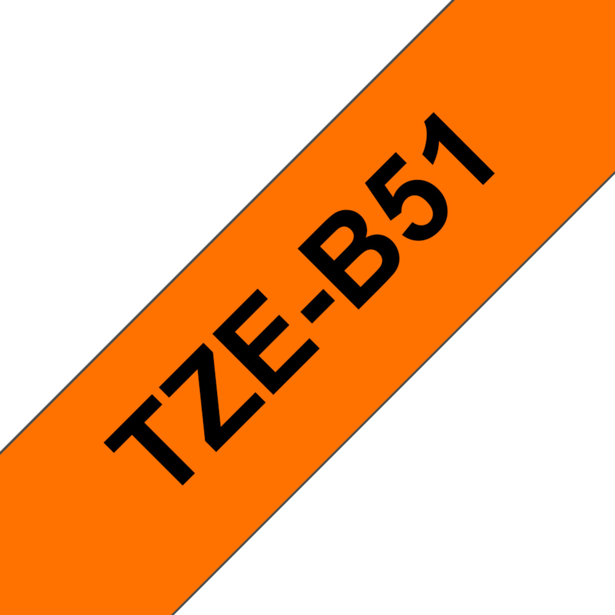 TZEB51 24mm Black On Orange Label Tape
