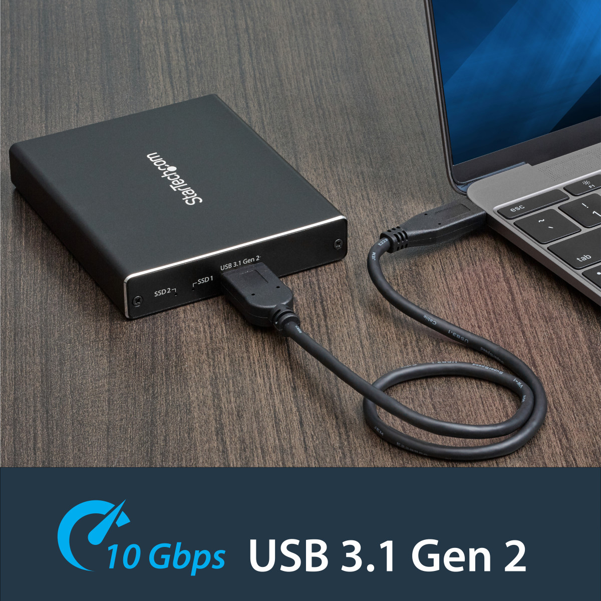Dual M.2 Enclosure - RAID USB 3.1 Gen 2