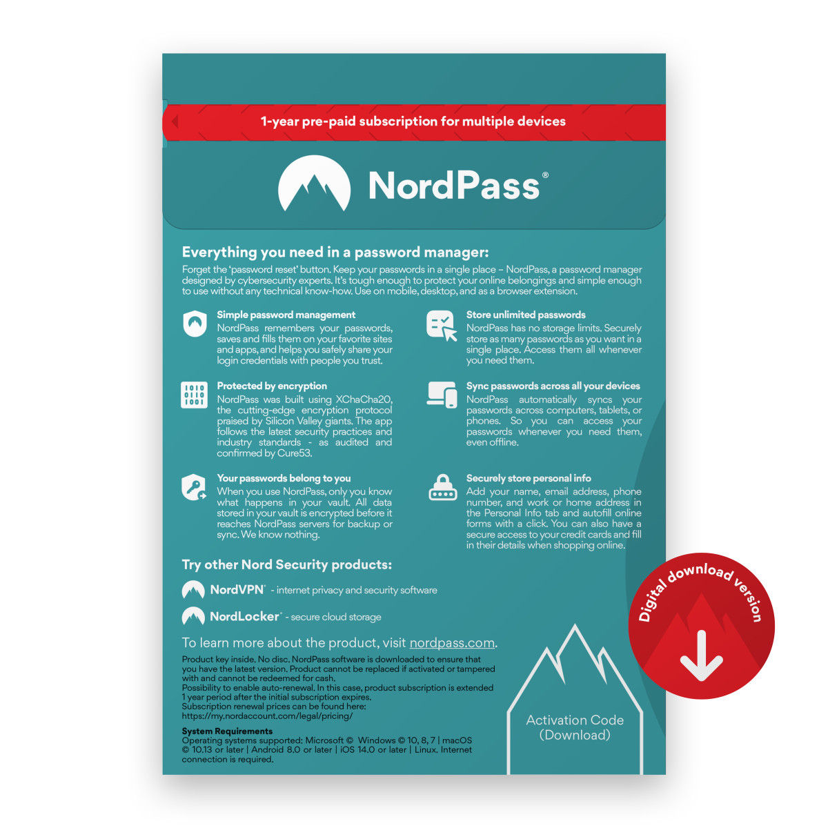 NordPass (Consumer Retail Product)