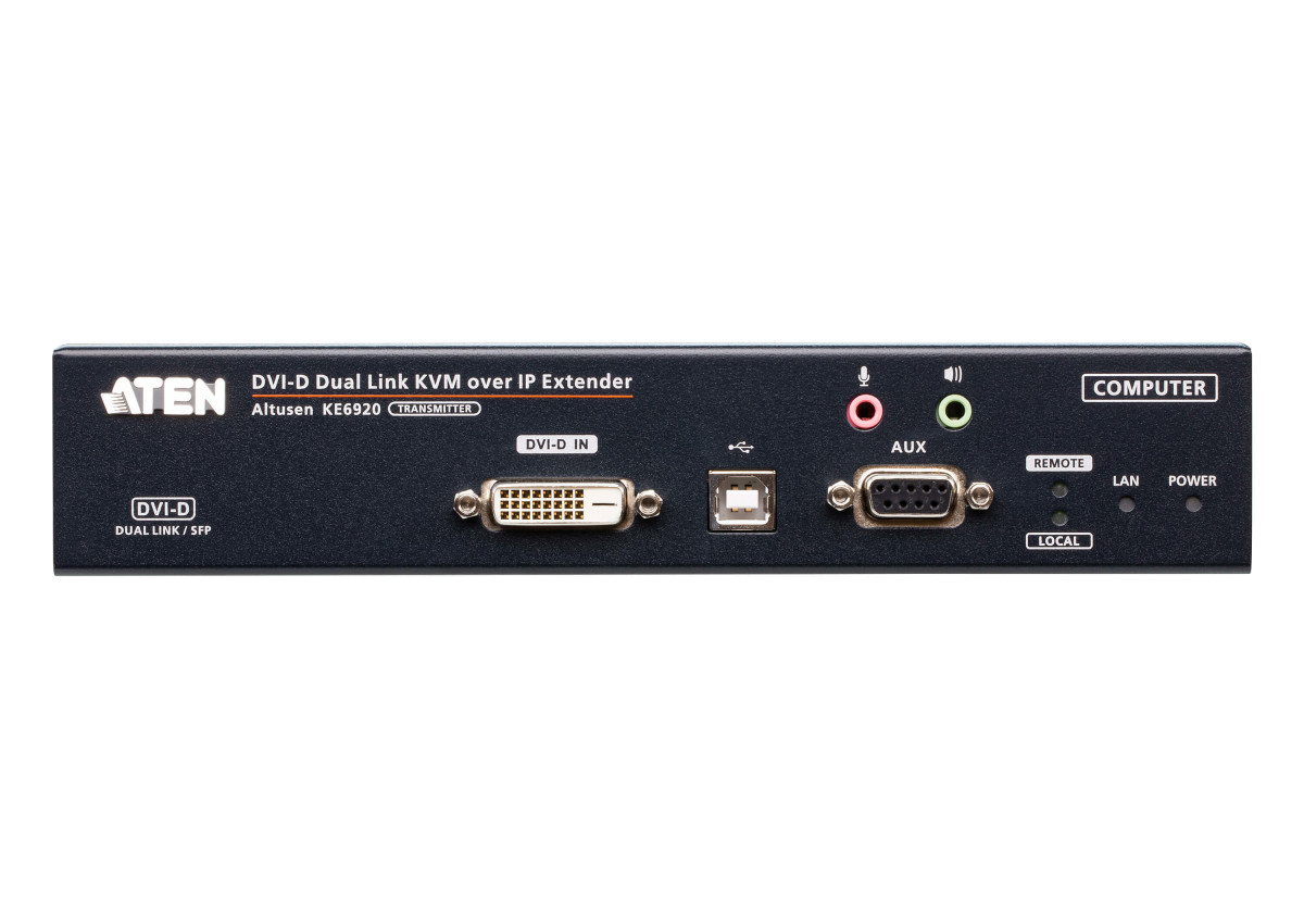 2K DVI-D KVM ov. IP 2T1R (Dual SFP)