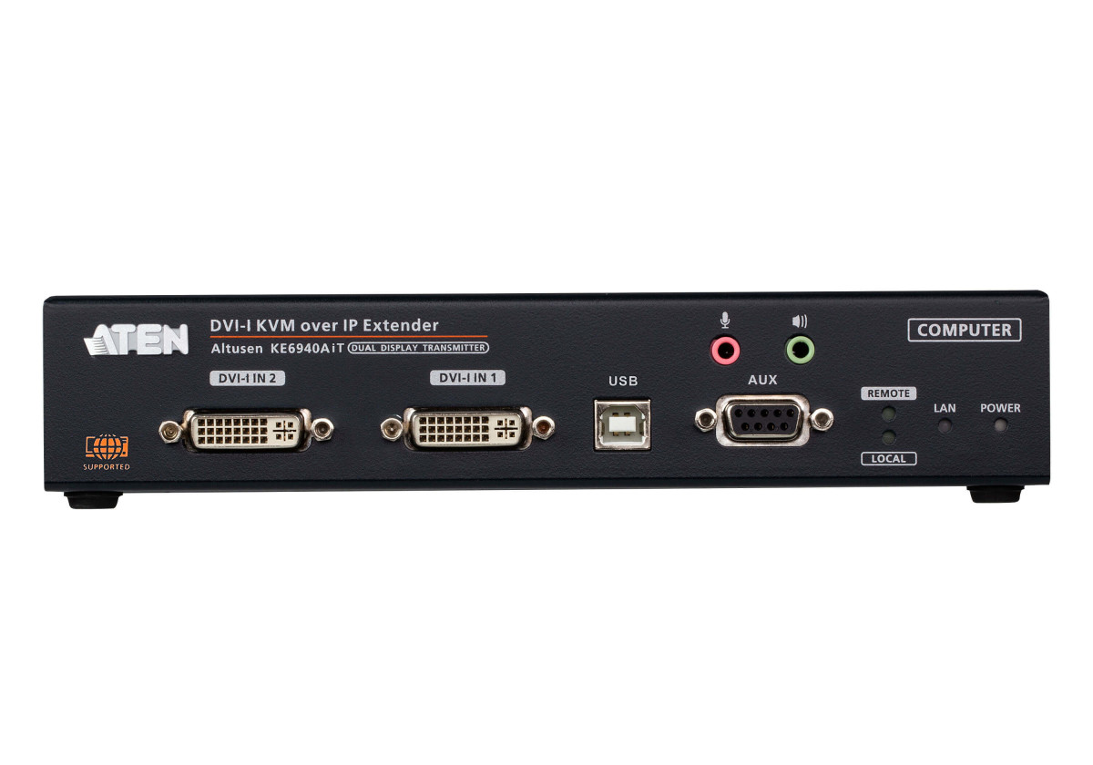 DVI-I Dual Display KVM over IP Tx