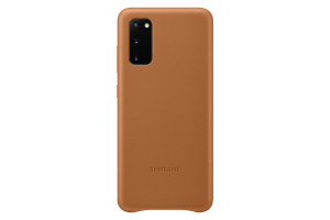 Samsung, S20 Leather Cover - Brown
