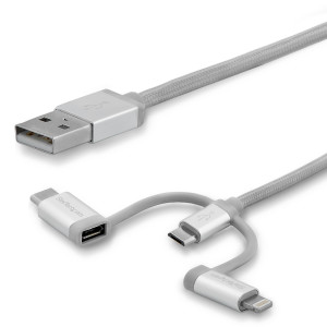 Startech, Cable USB - Micro-USB USB-C Lightning 2m
