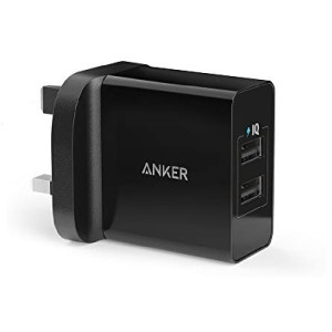 Anker, 24W wall charger 2-Port UK Black