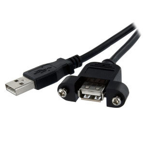 Startech, 3 ft Panel Mount USB Cable A to A - F/M
