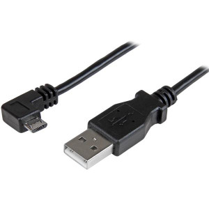 0.5m Right Angle Micro USB Cable - 24AWG