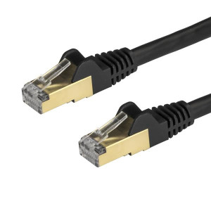 Startech, 0.5m Black Cat6a Ethernet Cable - STP