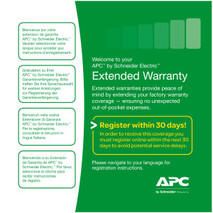 APC, 3 Year Extended Warranty Service Pack