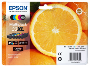 33XL Black Colour Ink Multi