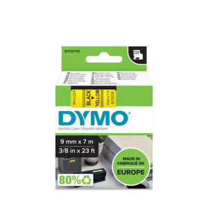 D1 Tape 9mm Black on Yellow