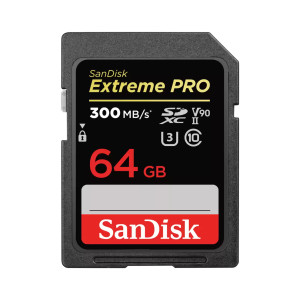 Sandisk, FC 64GB Ext Pro CL10 U3 V90 SDHC 300MBs
