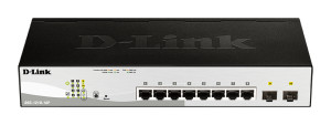 D-Link, 10P 1Gb Poe Smart Switch W/2 1000Bt/Sfp