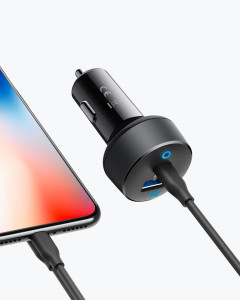 PD PD+2 18W USB-C + 15W USB-A BLK