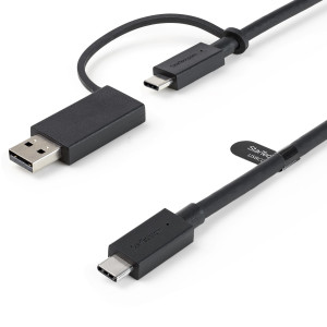 Startech, 3ft Hybrid USB-C Cable w/ USB-A Adapter