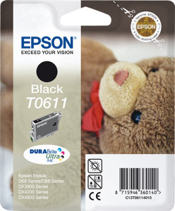 Epson, T061 Black Ink Cartridge