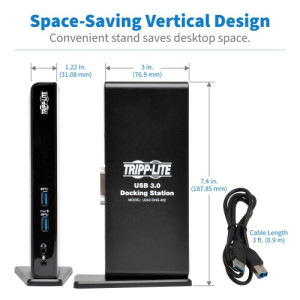 USB 3.0 Laptop Dual Head Docking Station
