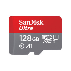 Sandisk, FC 128GB Ultra A1 120MBs Micro-SD XC +AD Sandisk, FC 128GB Ultra A1 120MBs Micro-SD XC +AD