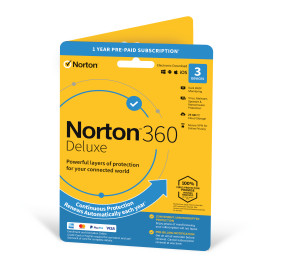 Norton, 360 Deluxe 25GB 3 Device 12MO
