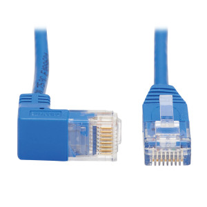 Tripp Lite, Cat6 Down Right Angle Slim UTP Blue 0.3M