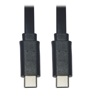 Tripp Lite, USB-C Flat Cable M/M Thndrblt 3 Blk 0.9M