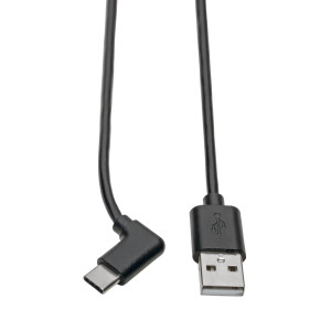 Tripp Lite, USB-A Male to Right Angle USB-C Male 2M