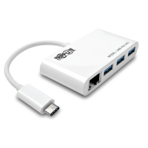Tripp Lite, 3-PORT USB-C TO USB-A PORTABLE HUB RJ45