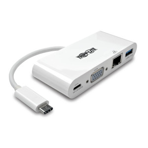 Tripp Lite, USB-C TO VGA Adapter HUB Charging GBE
