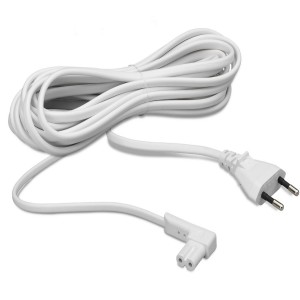 Flexson, 5m Power Cable Right Angled EU White