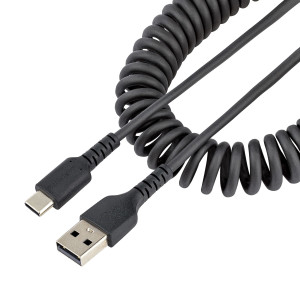 Startech, 1m USB A to C Charging Cable Coiled M/M