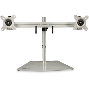 Startech, Dual-Monitor Stand - Horizontal - Silver
