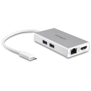 USB C Multiport Adapter - PD - Silver