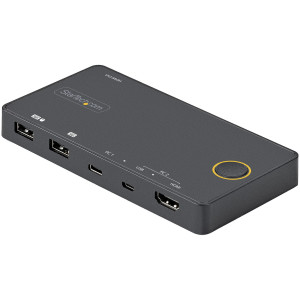 Startech, 2 Port USB-A + HDMI/USB-C KVM Switch 4K