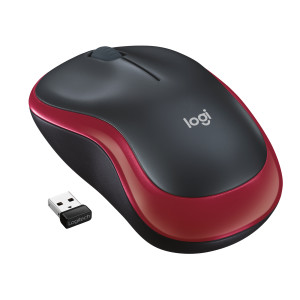 Logitech, Wireless Mouse M185 - Red Bb