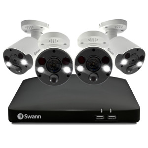 Swann, EUK-- 4K 8CH X4 Camera 4TB HD Facial REC