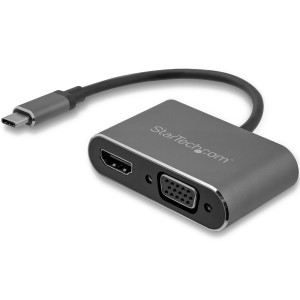 Startech, USB C to VGA and HDMI Adapter - Aluminum
