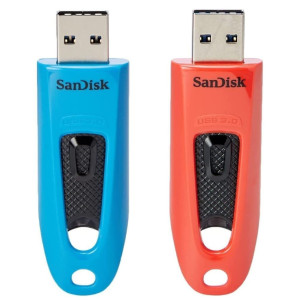 Sandisk, FD 64GB Ultra USB 3.0 2-Pack (Blue/Red)