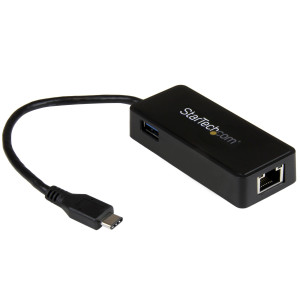 Startech, USB-C to 1GB Network Adpt w/USB 3.0 Port