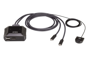 Aten, 2-Port USB-C 4K DPort KVM Switch with RP