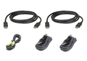 Aten, DisplayPort DualDisplay KVM cable set2M