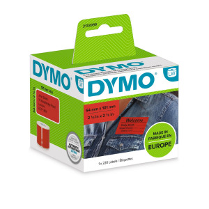 Dymo, LW Ship Name badge Red 54x101 220/Roll