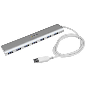 7Pt Compact USB 3.0 Hub w/Built-in Cable