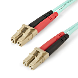 1m Aqua MM 50/125 OM4 Fiber Optic Cable