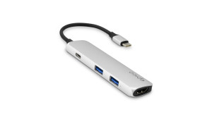 Epico, USB-C 6in1 Hub 4K HDMI - silver/black
